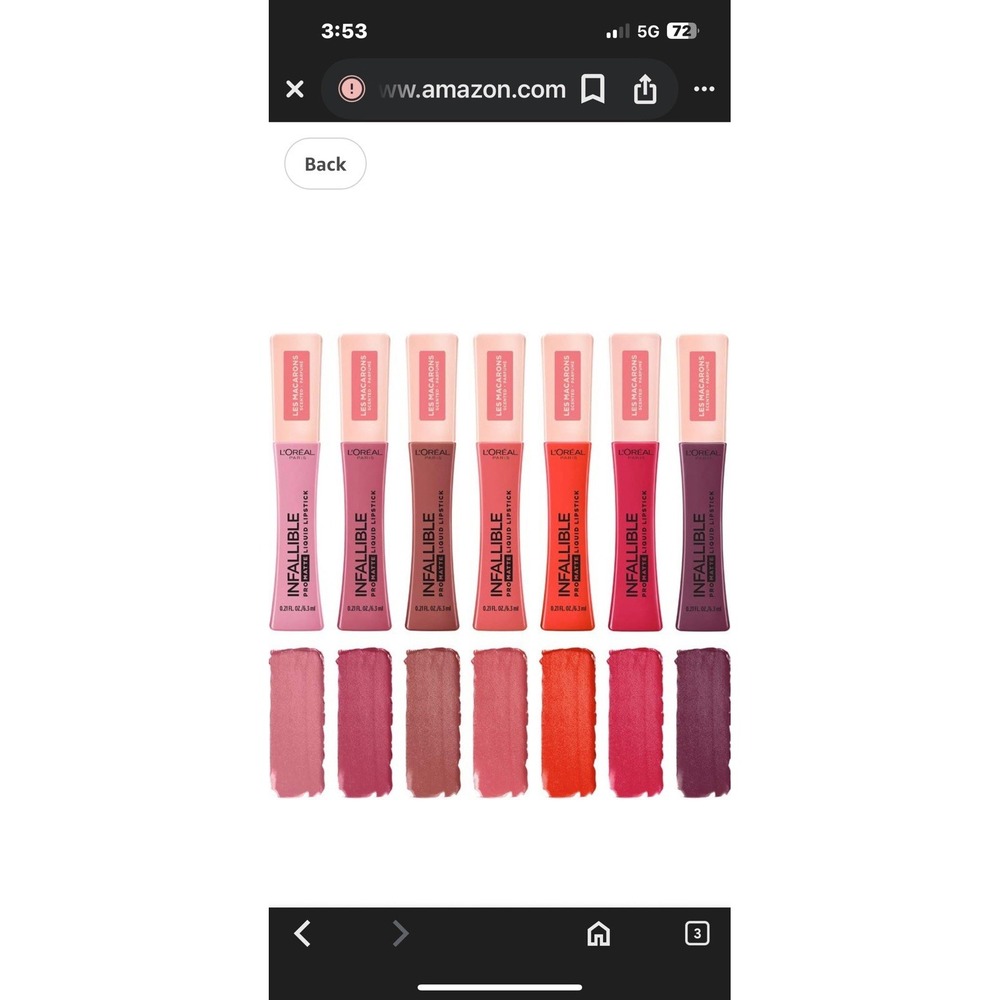 L'OREAL Infallible Pro Matte Liquid Lipstick NEW, milk and cookies 2 pack